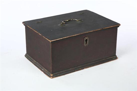 Appraisal: DOCUMENT BOX American st half- th century pine Retains original