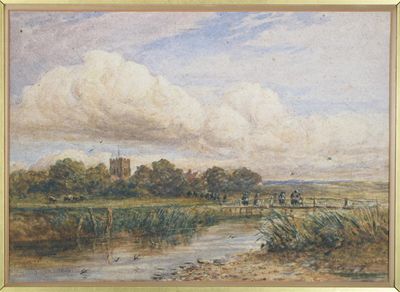 Appraisal: Follower of David Cox Evening Bears signature and date Watercolour