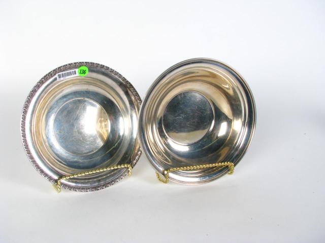 Appraisal: Two Sterling Silver Bowls including a '' shallow bowl and