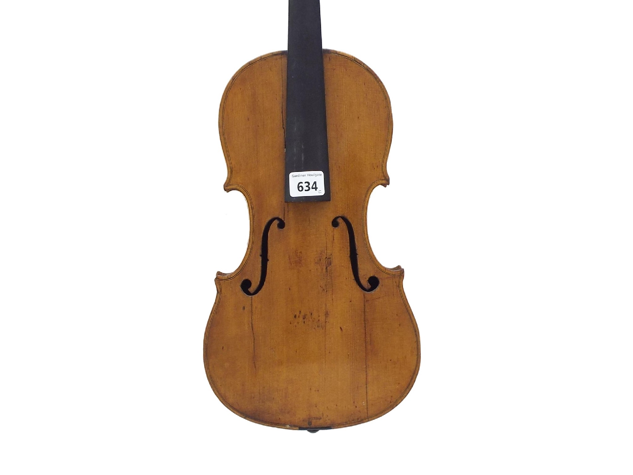 Appraisal: Interesting violin in need of restoration and labelled David Te