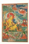 Appraisal: TIBETAN THANKA - Gouache on Silk depiction of Deities early