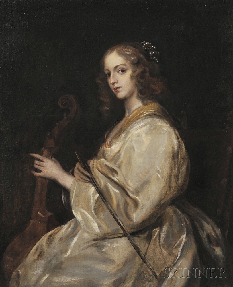 Appraisal: After Sir Anthony van Dyck Flemish - Young Woman Playing