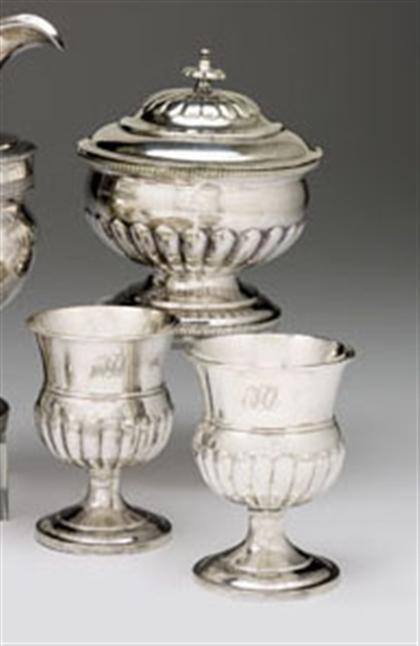 Appraisal: Set of four American silver goblets john mcmullin philadelphia circa