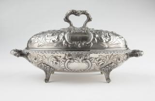 Appraisal: A George G Sharp coin silver serving dish Circa -