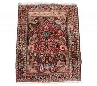 Appraisal: Fine Hand Woven Prayer Rug Wool Iran All over floral