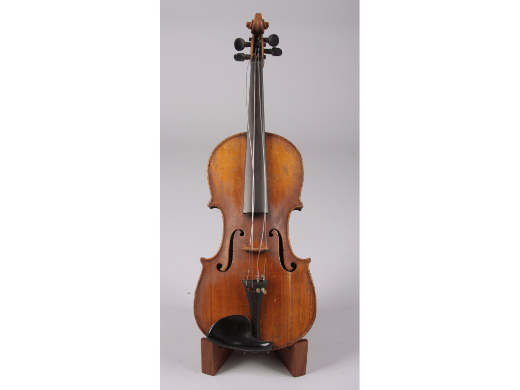 Appraisal: Vintage Remenyi Violin with Vuillaume Bow the violin ca early