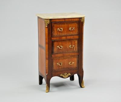 Appraisal: An Antique French Style Miniature Chest of Drawers With a