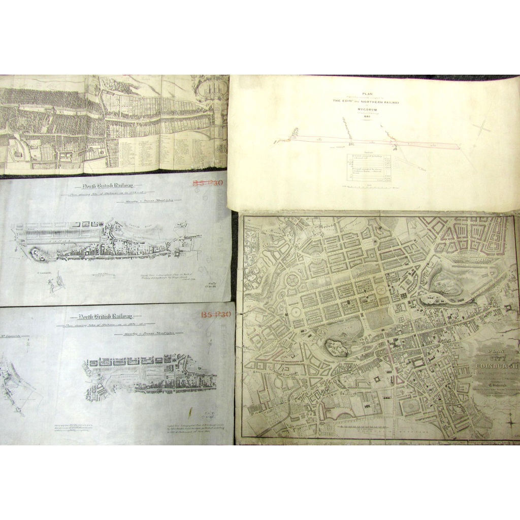 Appraisal: Railway related maps manuscript and lithographed including North British Railway