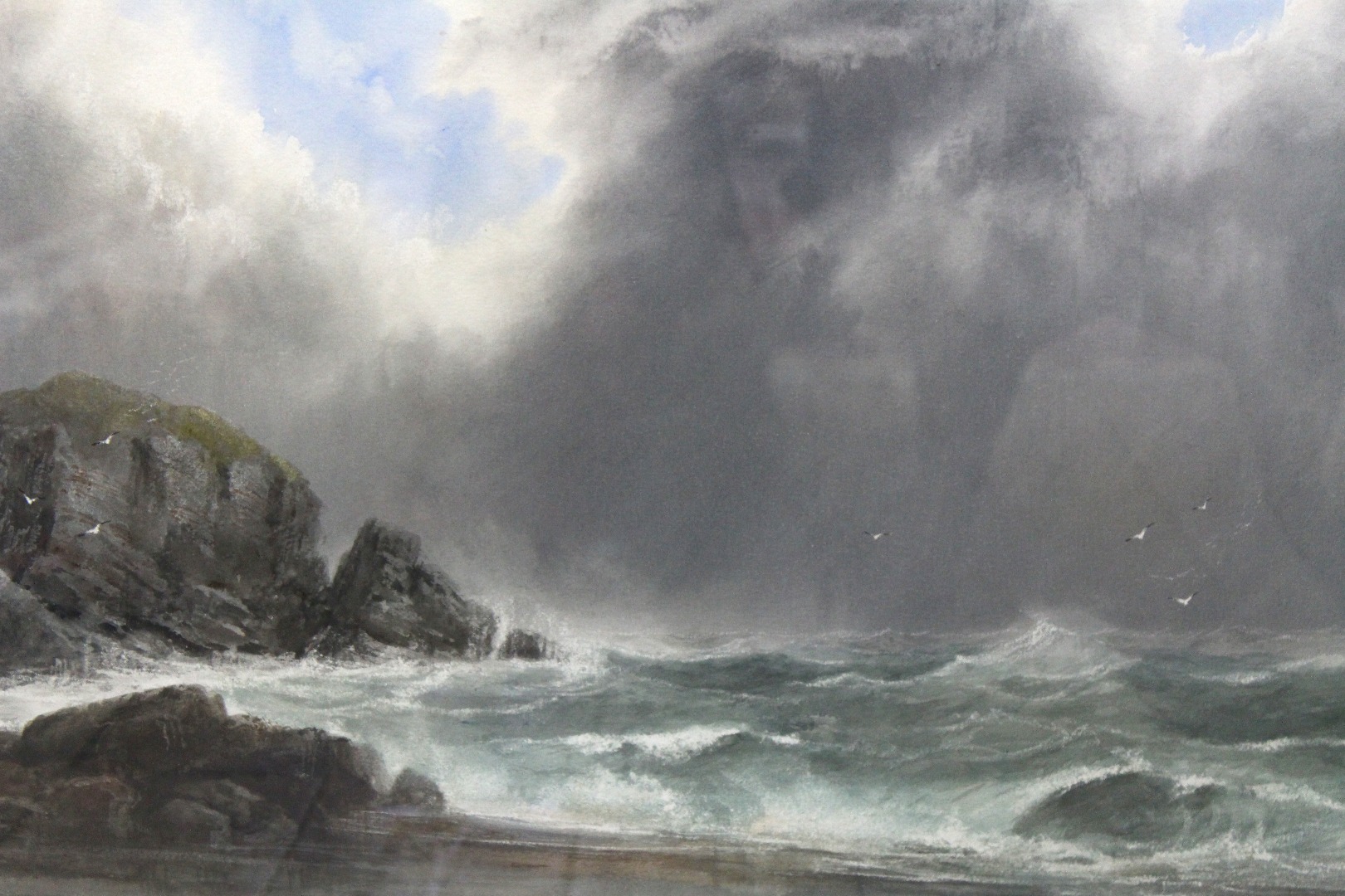 Appraisal: George Lothian Hall British - A rocky coastline amongst rough