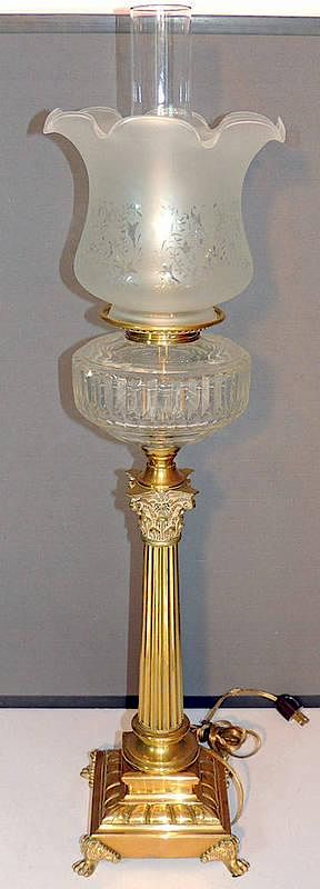 Appraisal: Young's Astral Lamp th Century tall Condition In very good