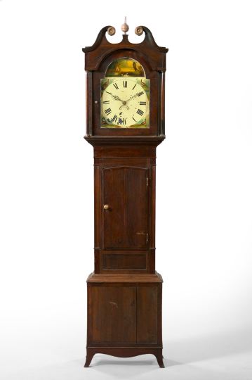 Appraisal: George III Mahogany Tall Case Clock ca the broken-arch pediment