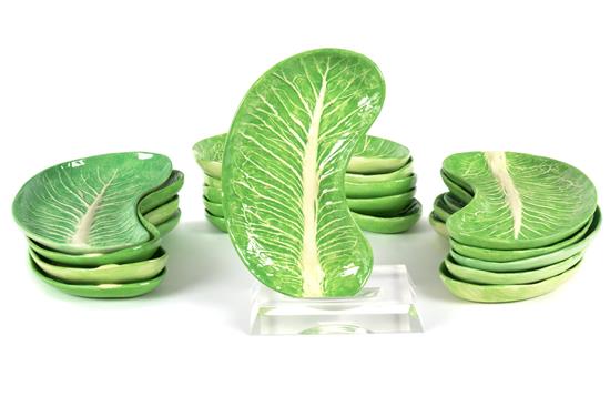 Appraisal: Sale Lot A Set of Fifteen Dodie Thayer Lettuce Ware