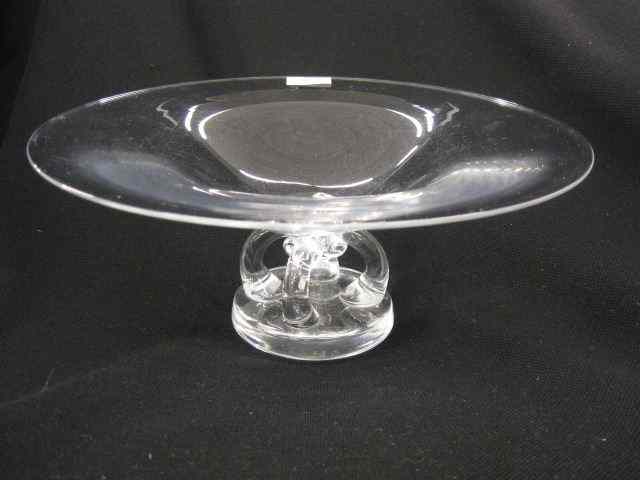 Appraisal: Steuben Crystal Compote unusual spider leg pedestal base '' diameter