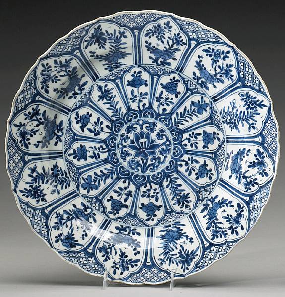 Appraisal: A blue and white export porcelain deep dish Kangxi Period