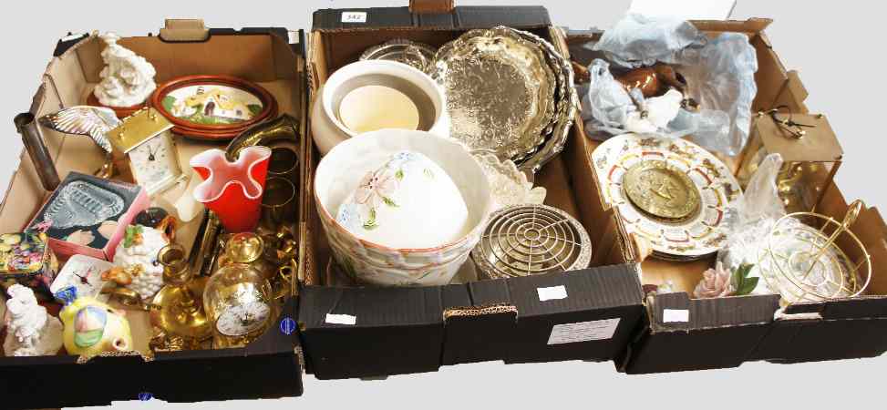 Appraisal: A collection of various Pottery Glassware Brassware and Silver Plated