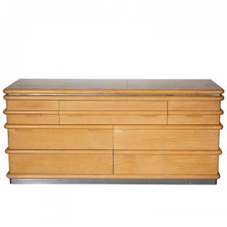 Appraisal: Jay Spectre Modernist White Oak Dresser Modern white oak dresser