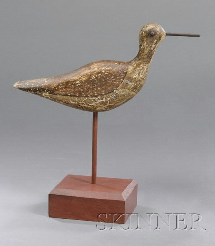 Appraisal: Carved and Painted Yellowlegs Decoy America early to mid- th