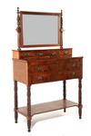 Appraisal: DRESSING STAND - Empire Period Mahogany Crotch Veneer Dressing Stand