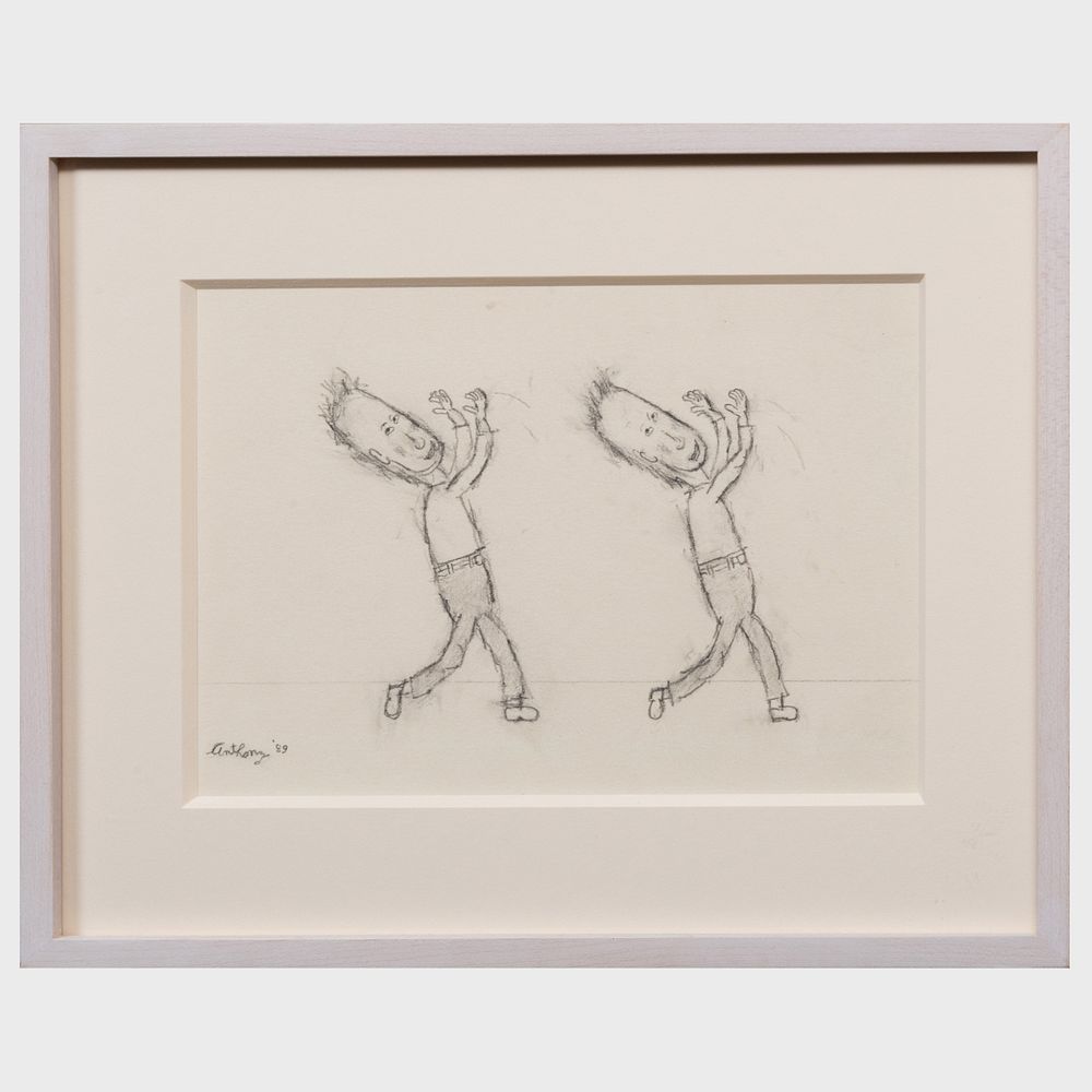 Appraisal: William Anthony b Jerome Robbins Dancers Pencil on paper signed