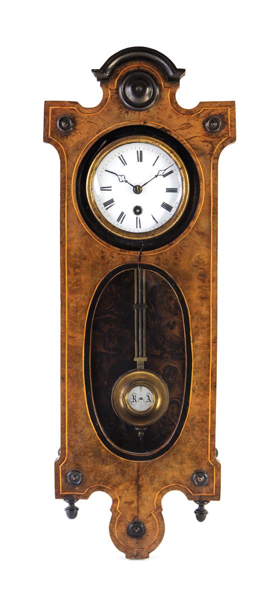 Appraisal: Sale Lot A Part Ebonized Walnut Vienna Regulator Clock th