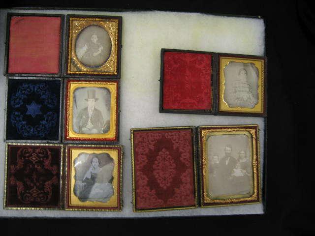 Appraisal: Collection of Daguerreotype Images th century man in top hat