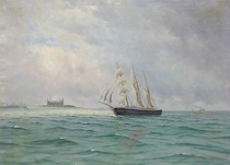 Appraisal: Laurits Lauritz Sorensen Enslew Danish th Century A ship in