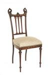 Appraisal: SIDE CHAIR - Continental carved mahogany side chair ca -