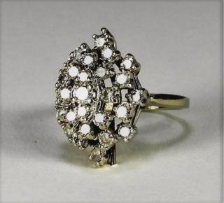 Appraisal: K White Gold Ladies Diamond Cocktail Ring UNITED STATES TH