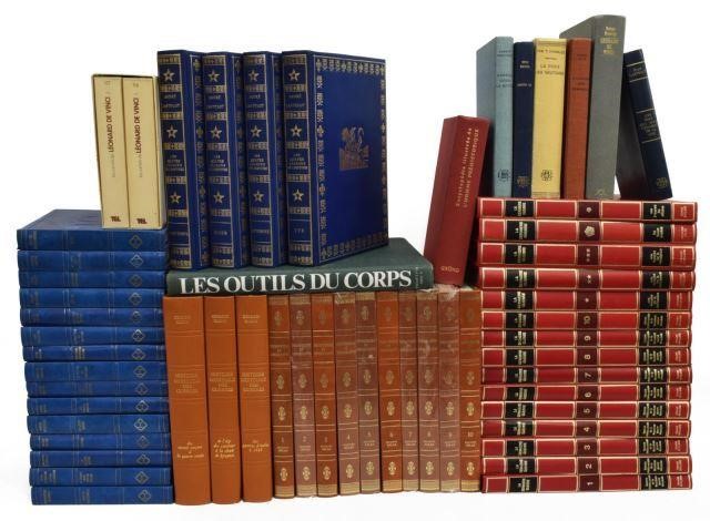 Appraisal: lot of Collection of French library shelf books thc many