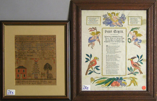 Appraisal: Reading Pennsylvania printed fraktur by Ritter x together with a