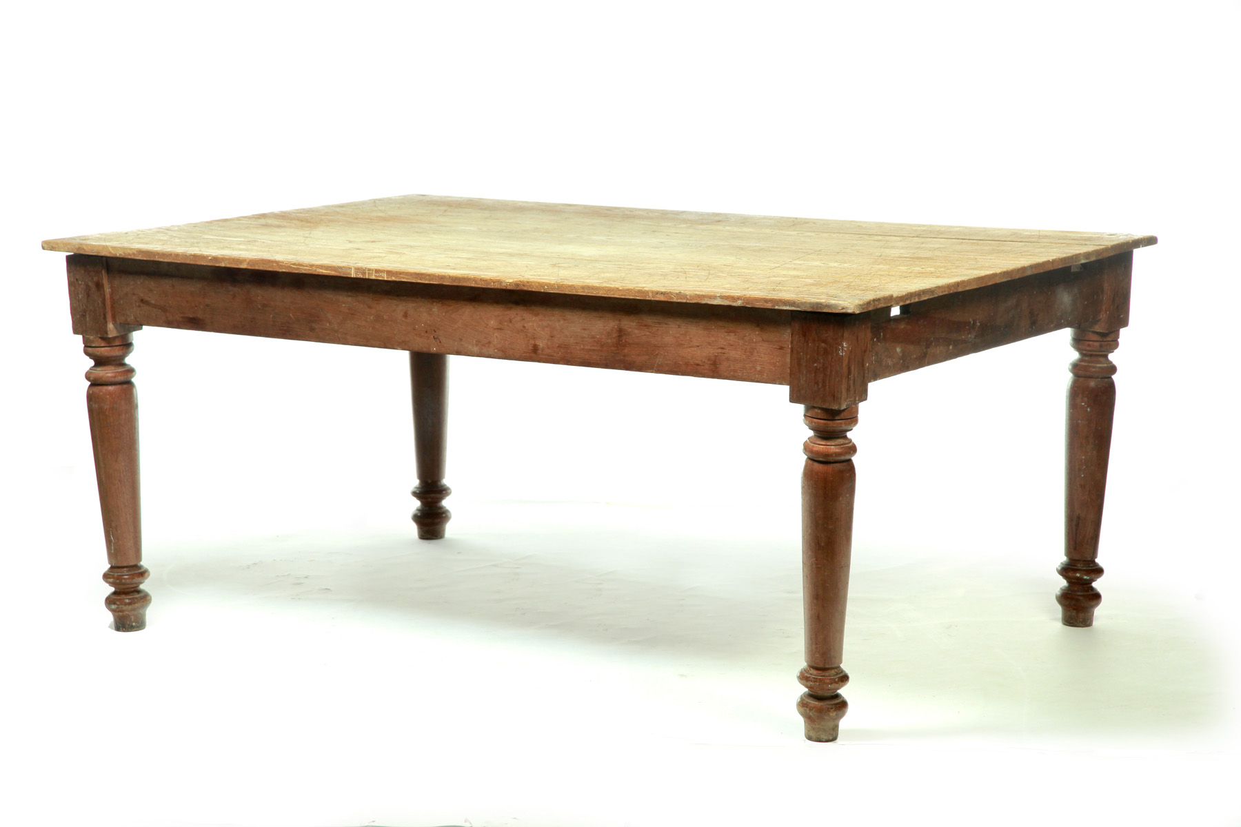 Appraisal: LARGE OAK WORK TABLE WITH REMOVABLE LEGS American st quarter-