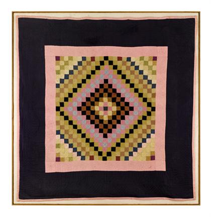 Appraisal: Pieced Amish quilt lancaster county circa Variously colored patches arranged