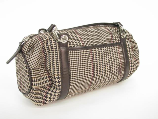 Appraisal: Lauren by Ralph Lauren classic hounds tooth plaid speedy purse