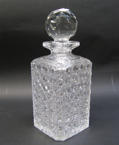 Appraisal: WATERFORD CUT CRYSTAL SCOTCH DECANTER in the Harvard chair bottom