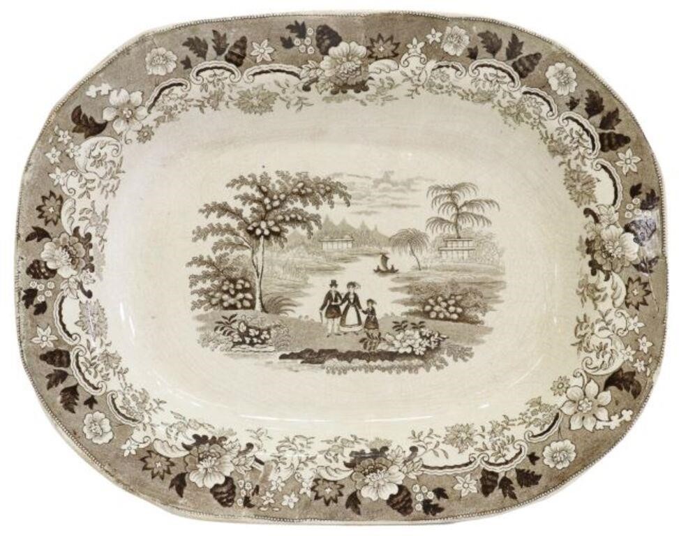 Appraisal: British Staffordshire transferware platter Lockhart Arthur Glasgow Scotland th c