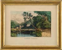 Appraisal: CURRIER IVES Publisher th Century TWO LITHOGRAPHS SUMMER AFTERNOON AND