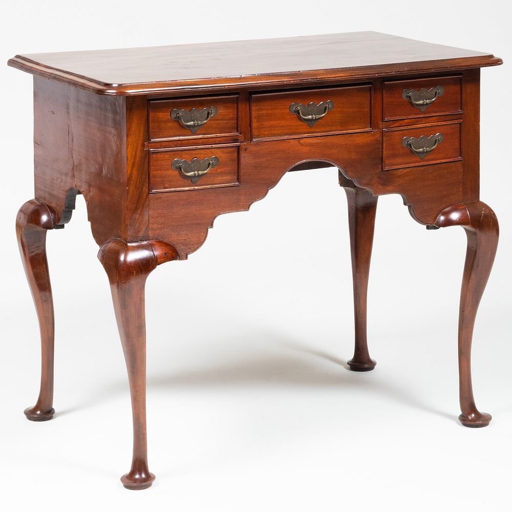 Appraisal: George II Carved Mahogany Dressing Table x x in Condition