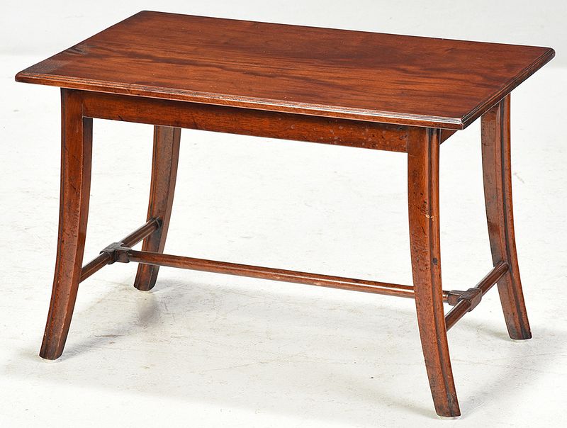 Appraisal: Regency Style Mahogany Low Table British th century mahogany throughout