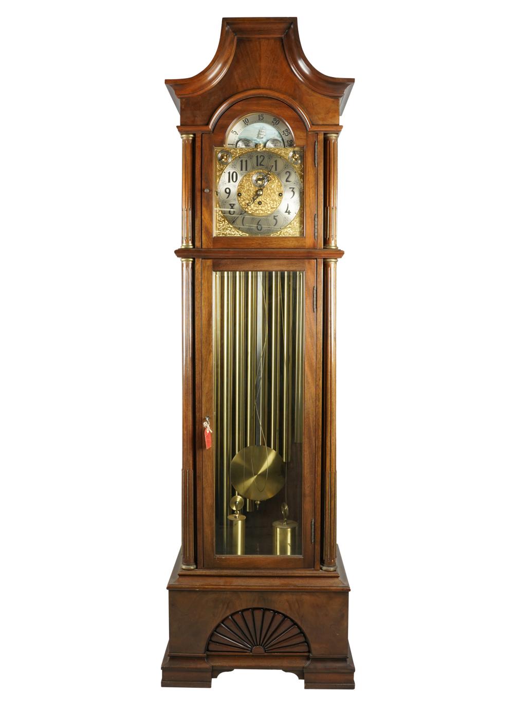 Appraisal: HERSCHEDE WALNUT TALL CASE CLOCKsigned to dial with nine chimes