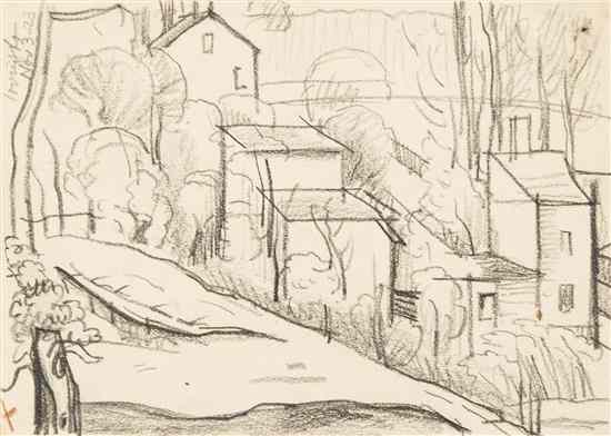 Appraisal: Oscar Florianus Bluemner American - Irvington pencil on paper with