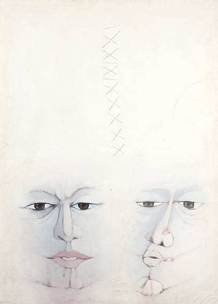 Appraisal: Marco Augusto Quiroa Guatemalan - The Cautious Couple signed and