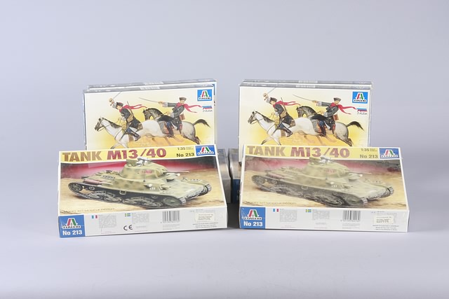 Appraisal: Lot of Italeri plastic kits of M tanks and of