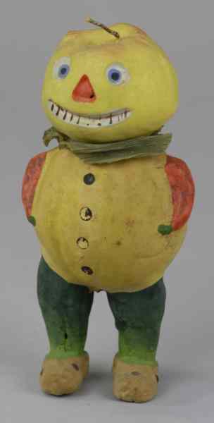 Appraisal: VEGGIE MAN HALLOWEEN CANDY CONTAINER Germany hand painted composition body