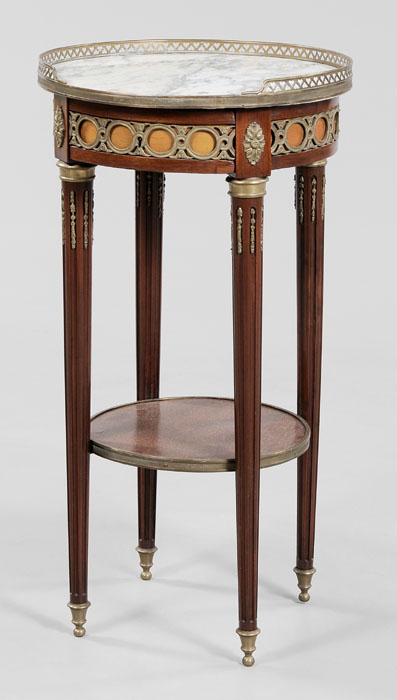 Appraisal: Louis XVI Style Marble-Top Side Table French early th century