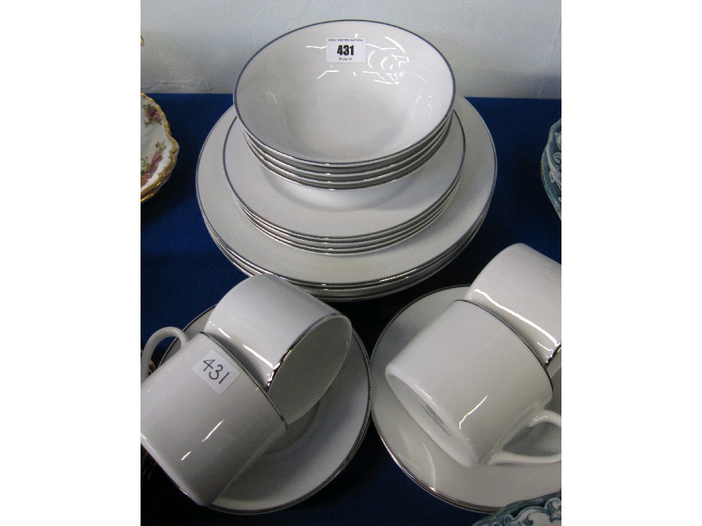 Appraisal: Royal Worcester Classic Platinum four setting dinner set