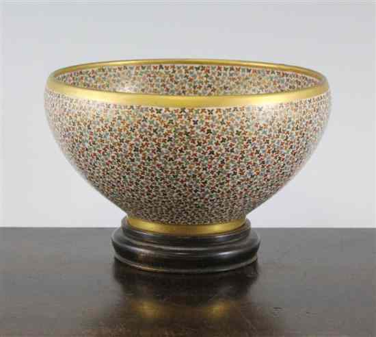 Appraisal: A Japanese Satsuma pottery 'Thousand Butterfly' bowl Meiji period -