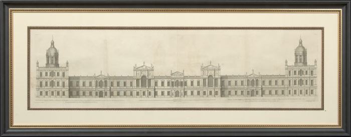 Appraisal: British School Late th Century Architectural Drawings of Royal Buildings