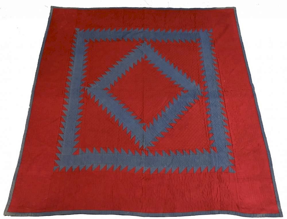 Appraisal: Amish Quilt Made by David Lapp Amish quilt made by