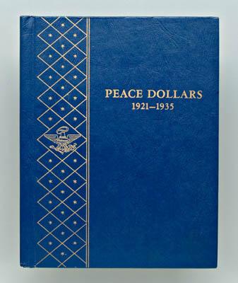 Appraisal: Complete set of U S Peace dollars silver coins -