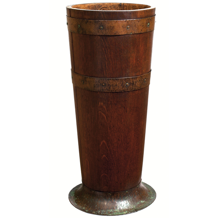 Appraisal: Rare Gustav Stickley umbrella stand